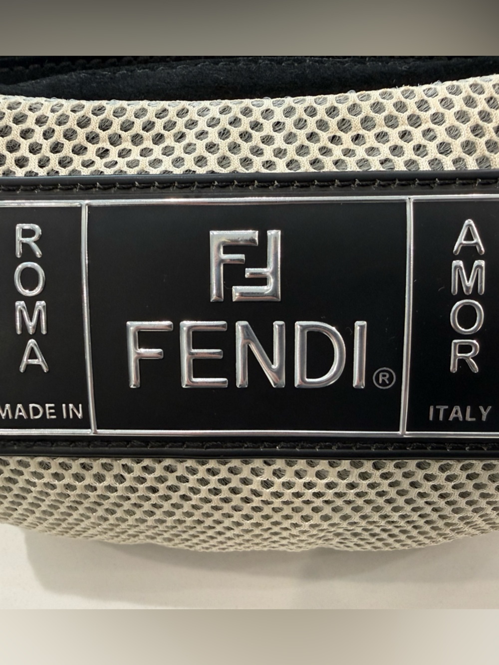 Fendi mesh nylon over FF signature logo Bum Bag crossbody adjustable strap - Picture 3 of 13